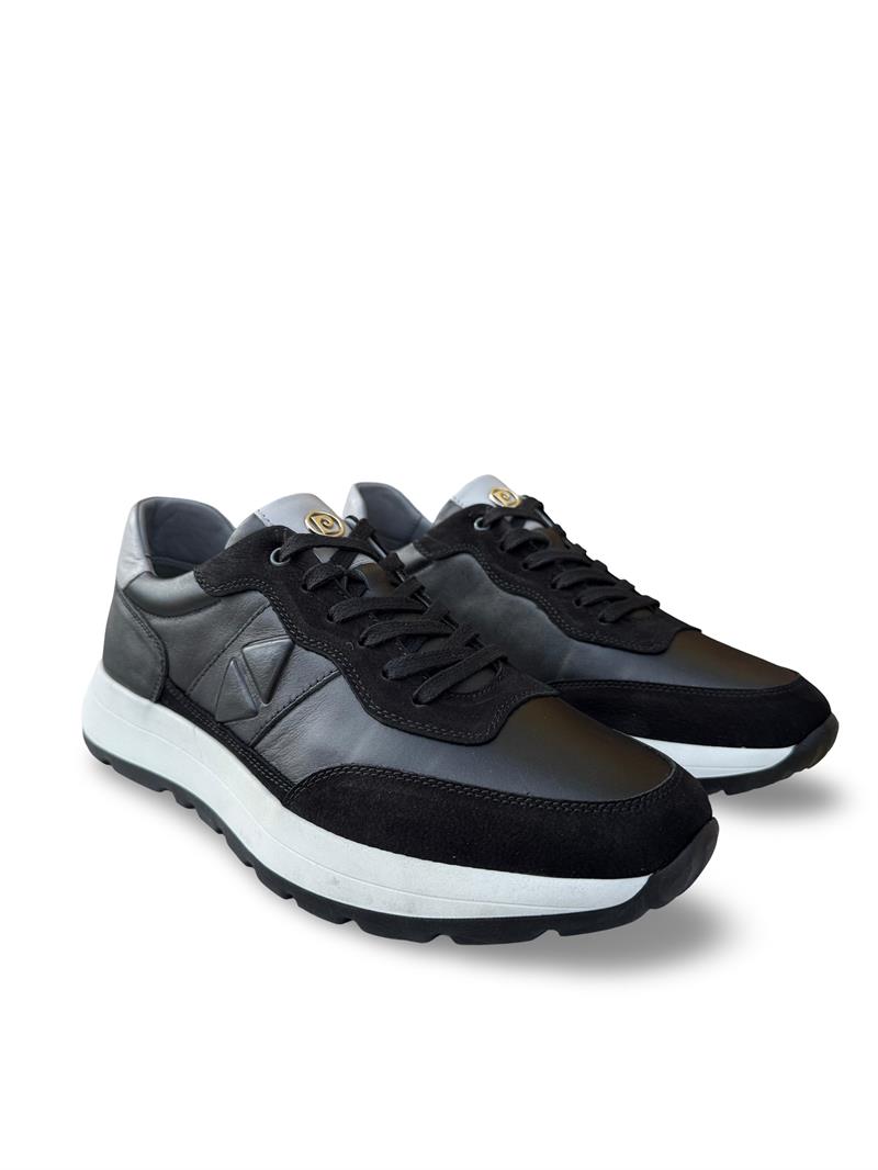 P.Cardin 432417 Hakiki Deri Eva Taban Erkek Sneaker Siyah