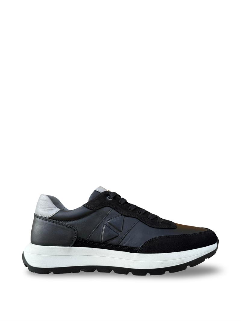 P.Cardin 432417 Hakiki Deri Eva Taban Erkek Sneaker Siyah