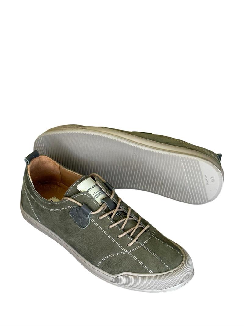 P.cardin 191200  Erkek Süet Babet Ayakkabı Haki Nubuk