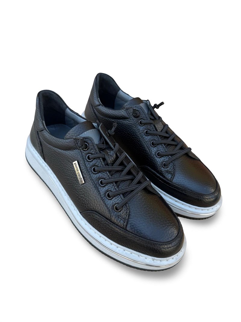 P.Cardin 26904 Hakiki Deri Comfort Taban Erkek Casual Ayakkabı Siyah