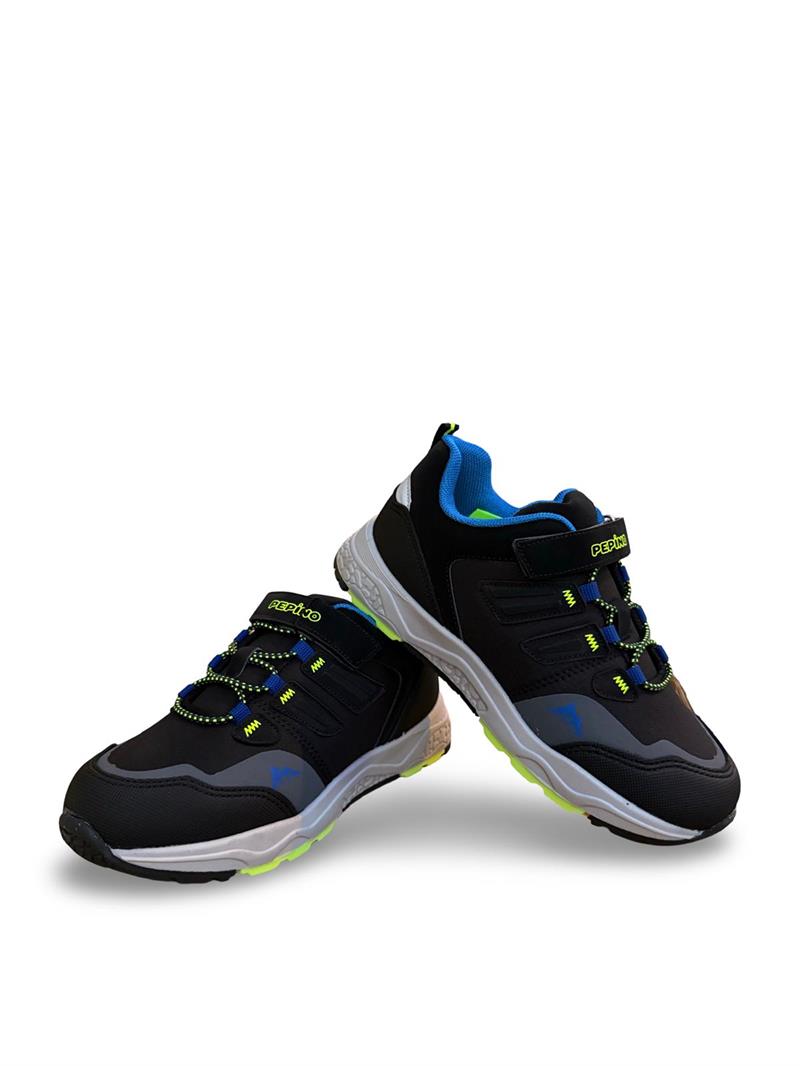 Pepino 1538 Flt  Trekking Çocuk Spor Ayakkabı Siyah Sax