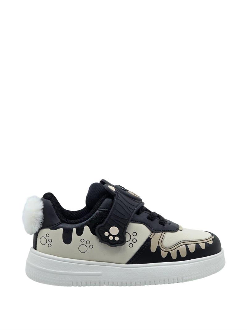 Pepino 1722Ptk Çocuk Cırtlı Sneaker Siyah Krem