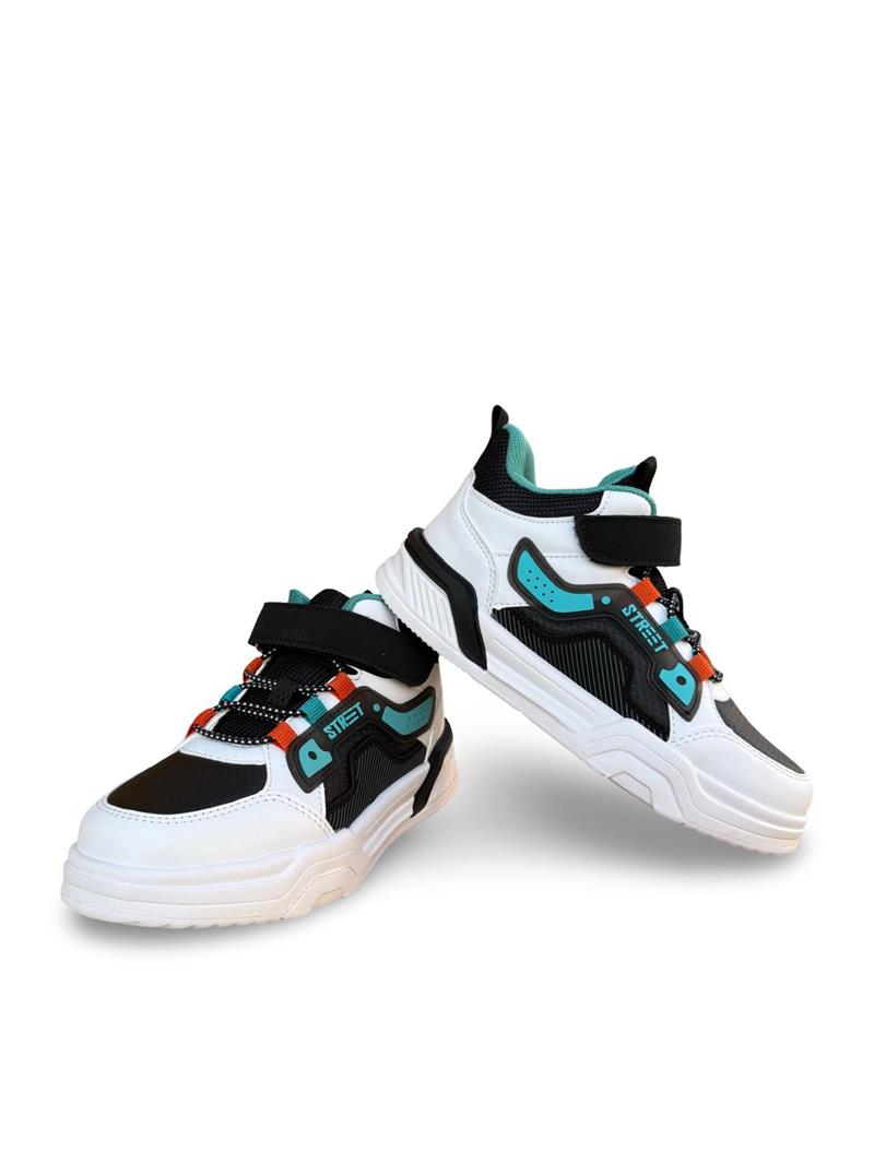 Pepino 1726Flt Çocuk Boğazlı Sneaker Siyah Beyaz