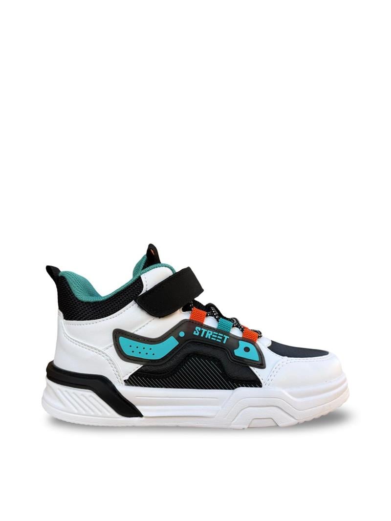 Pepino 1726Flt Çocuk Boğazlı Sneaker Siyah Beyaz