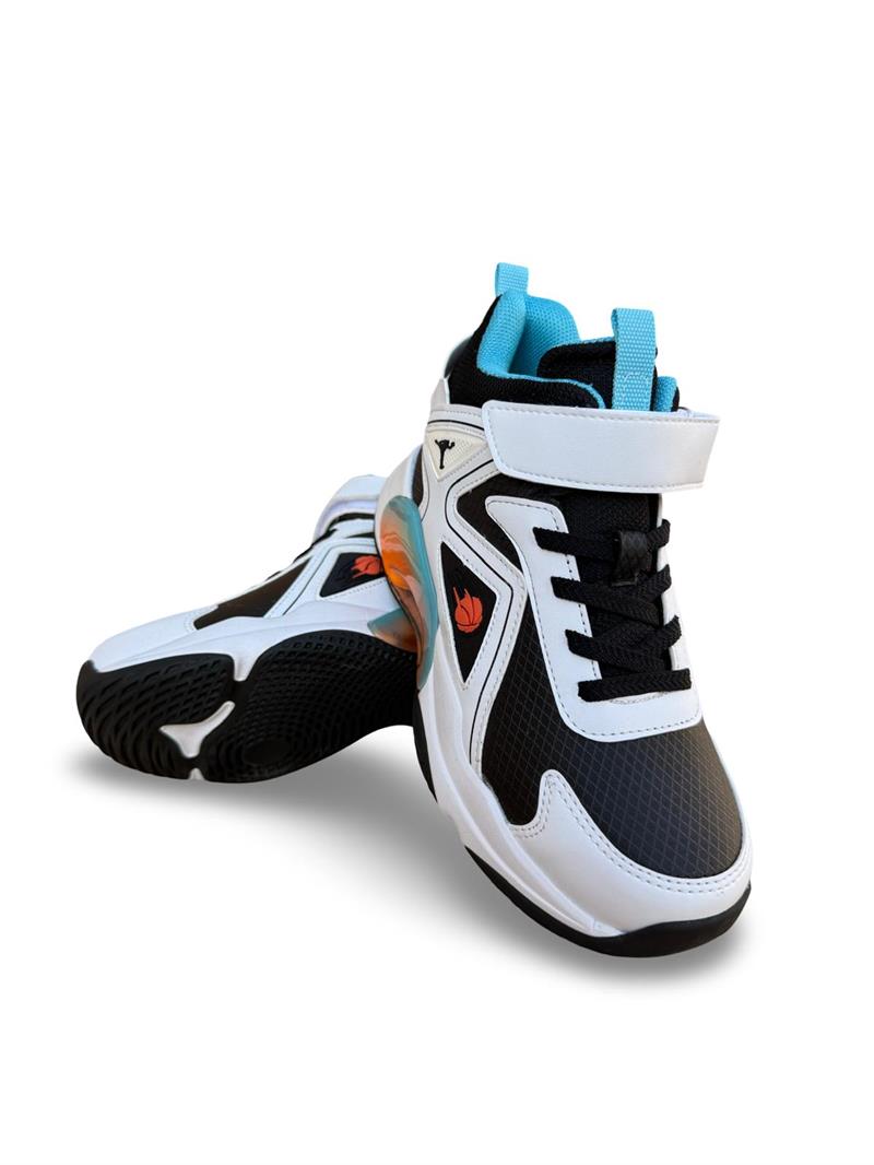 Pepino 1730Flt Boğazlı Çocuk Sneakers & Spor Siyah Beyaz