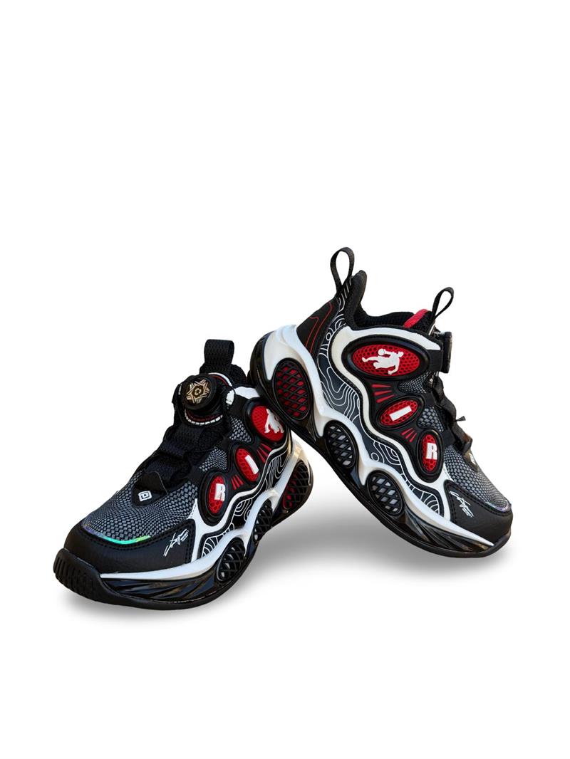 Pepino 1822Flt  Çoçuk Boğazlı Sneakers & Spor Siyah Kırmızı