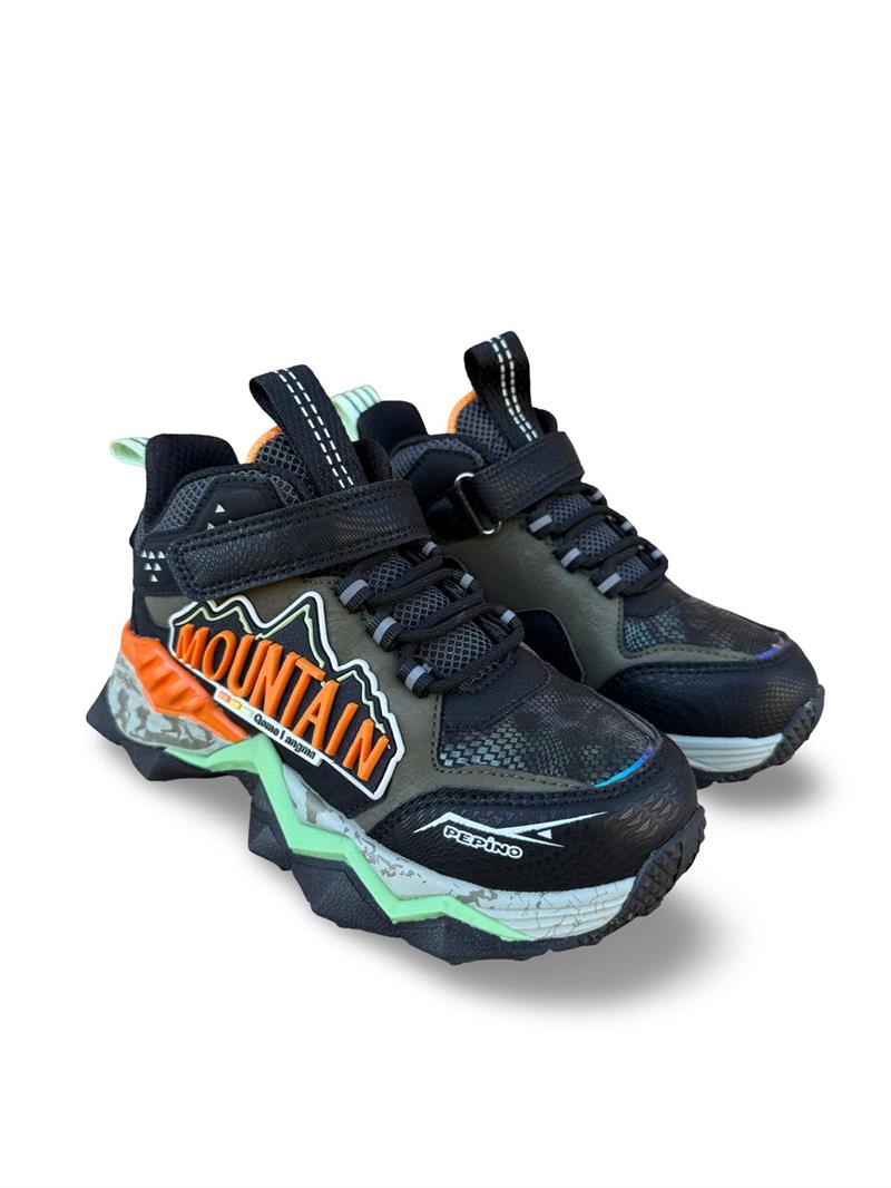 Pepino 1846Flt  Erkek Çocuk Sneaker & Spor Siyah Turuncu