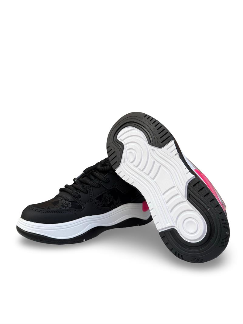 Pepino 1990Flt Çocuk Spor Sneaker Siyah Fuşya