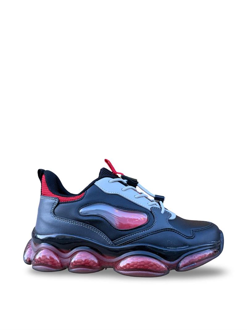 Pepino 2054 Air Taban Çocuk Spor Sneaker Siyah Kırmızı