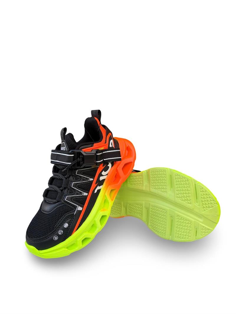 Pepino 2193Flt Cırtlı Unisex Spor Ayakkabı Siyah Turuncu