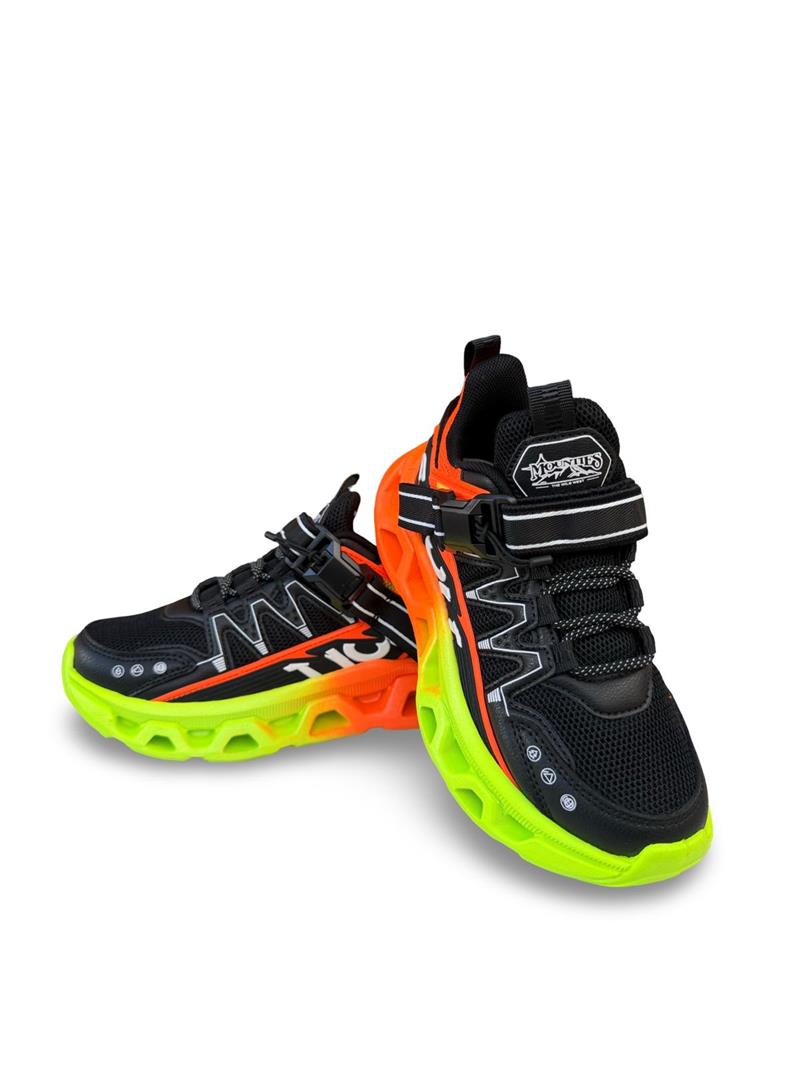 Pepino 2193Flt Cırtlı Unisex Spor Ayakkabı Siyah Turuncu