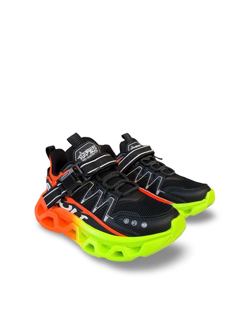 Pepino 2193Flt Cırtlı Unisex Spor Ayakkabı Siyah Turuncu
