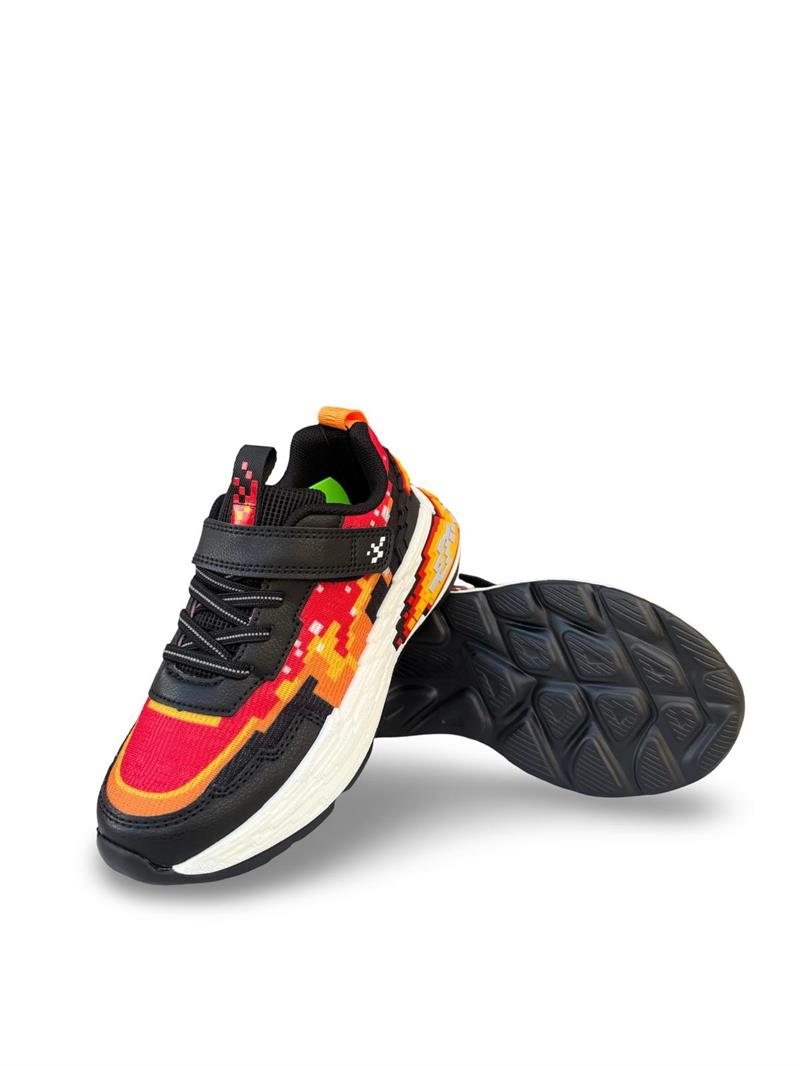 Pepino 2216Flt Çocuk Rahat Sneaker Siyah Kırmızı
