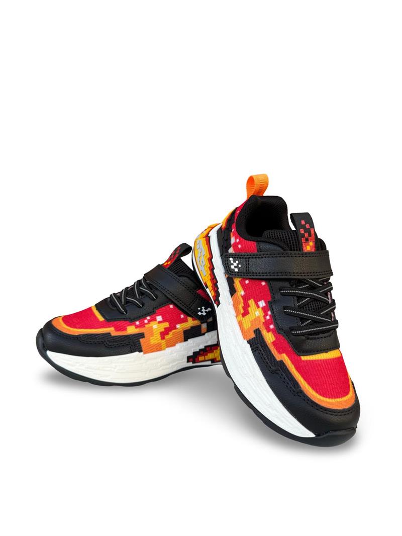 Pepino 2216Flt Çocuk Rahat Sneaker Siyah Kırmızı