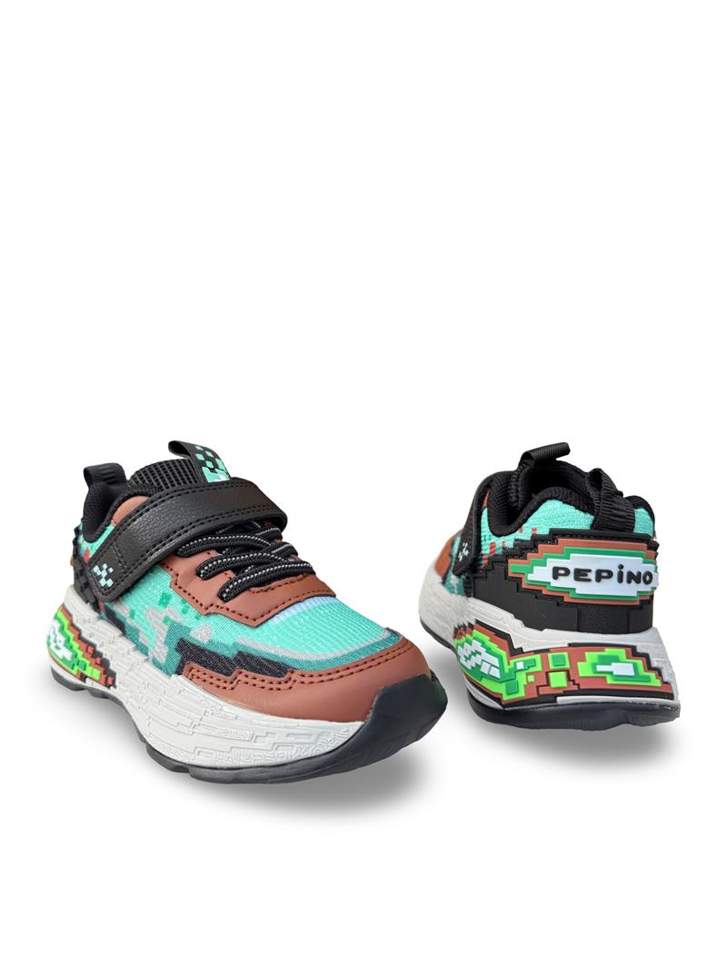 Pepino 2216Ptk Çocuk Rahat Sneaker Kahve Siyah