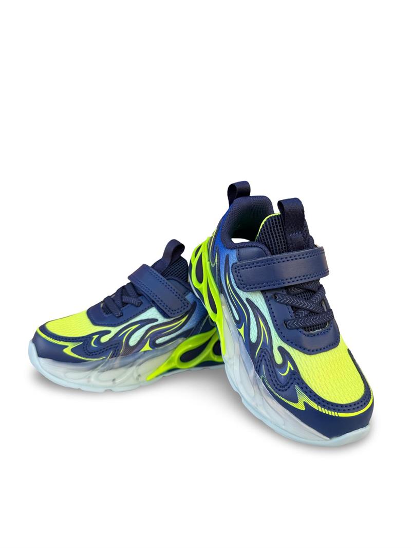 Pepino 2226Ptk Cırtlı Unisex Çocuk Spor Ayakkabı Lacivert Sarı