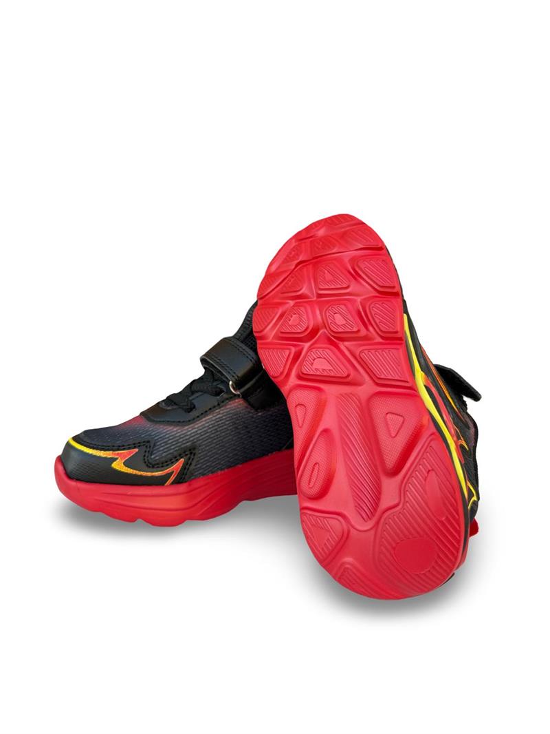 Pepino 2226Ptk Cırtlı Unisex Çocuk Spor Ayakkabı Siyah Kırmızı