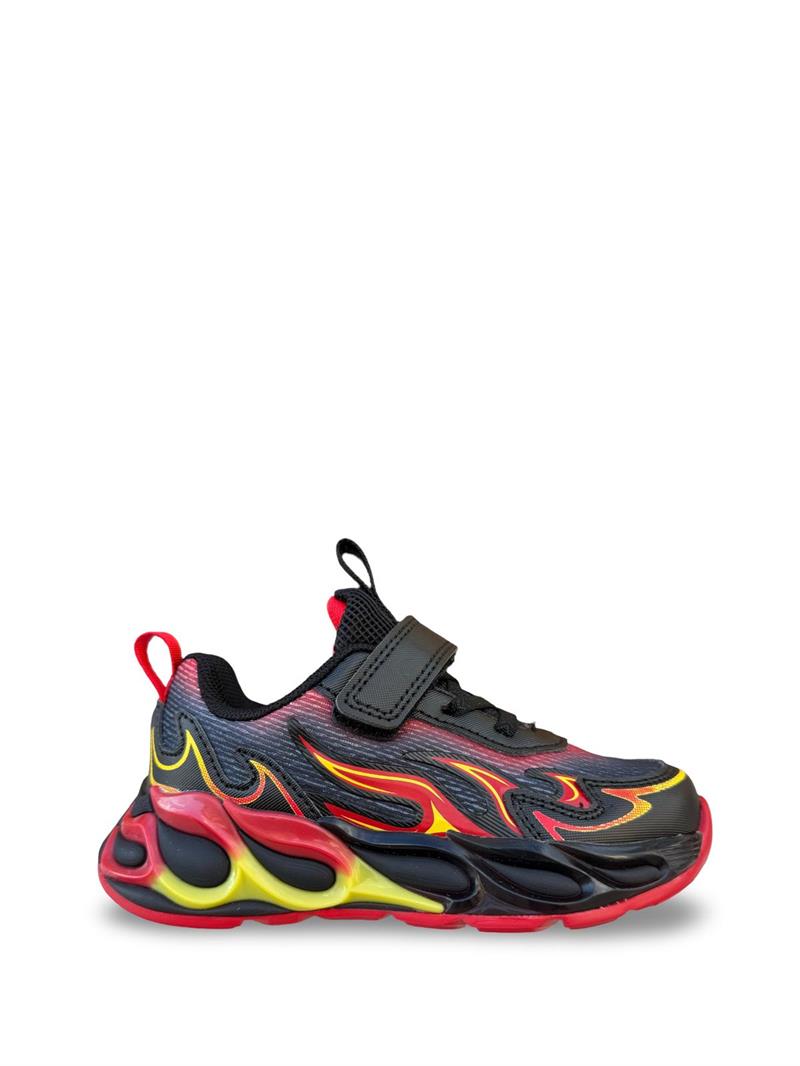 Pepino 2226Ptk Cırtlı Unisex Çocuk Spor Ayakkabı Siyah Kırmızı
