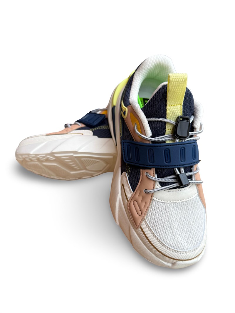 Pepino 2239Flt Unisex Çocuk Spor Sneaker Krem Siyah