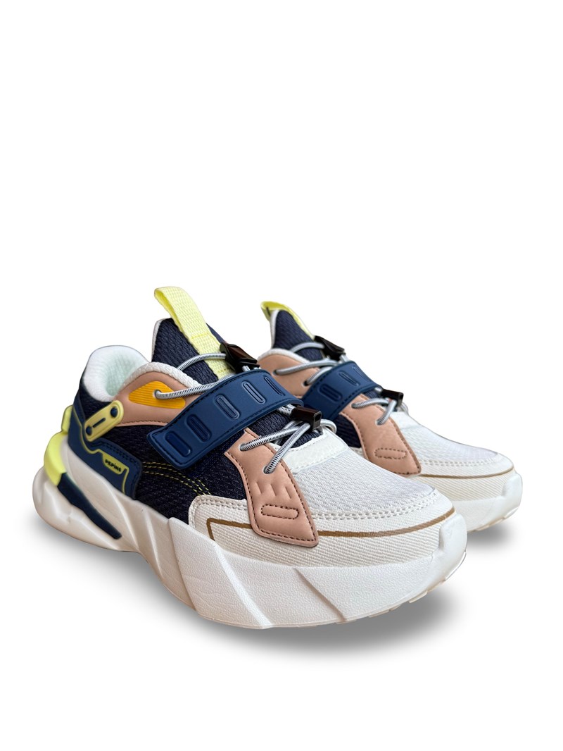 Pepino 2239Flt Unisex Çocuk Spor Sneaker Krem Siyah