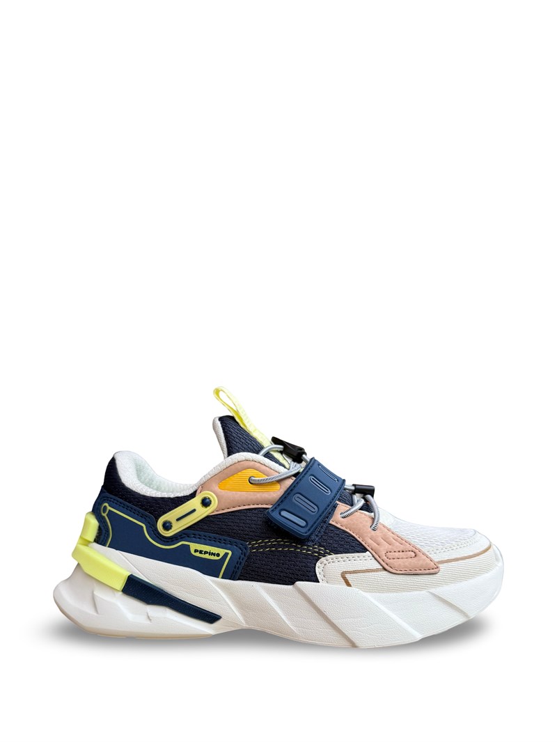 Pepino 2239Flt Unisex Çocuk Spor Sneaker Krem Siyah