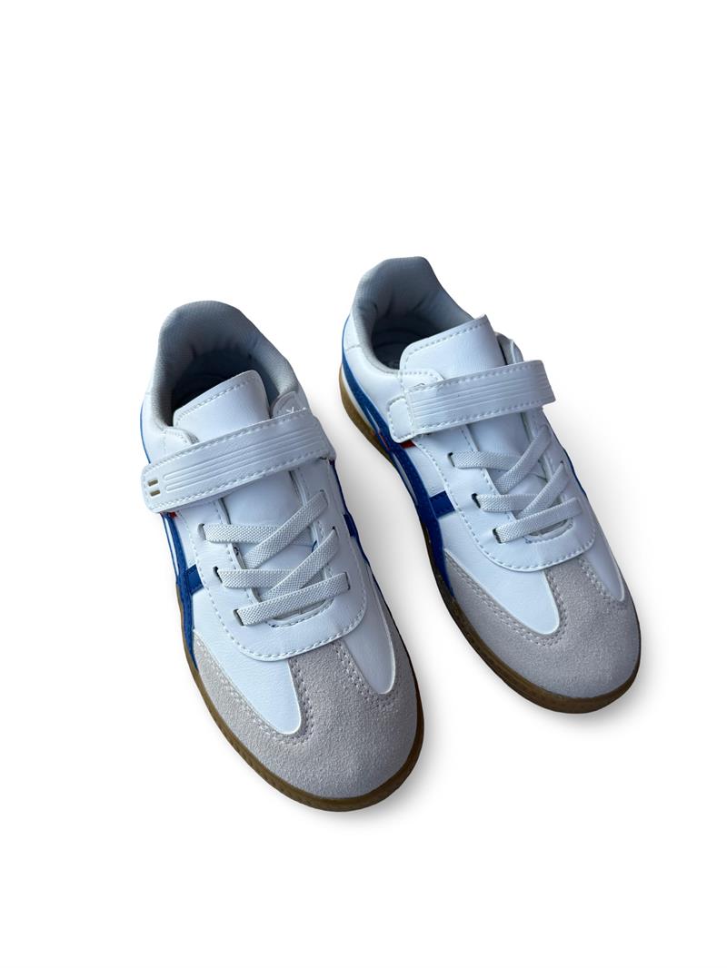 Tayger F6040 Cırtlı Çocuk Spor Sneaker Beyaz Mavi