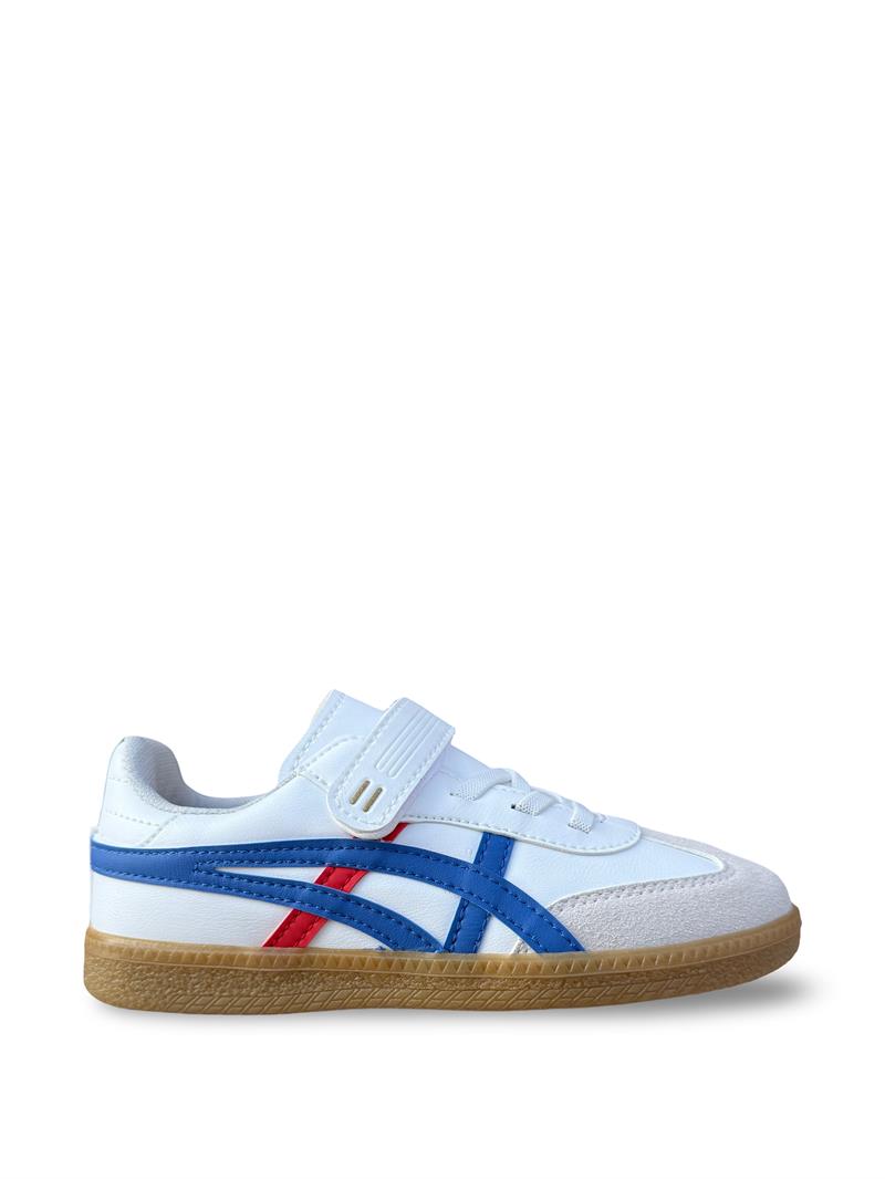 Tayger F6040 Cırtlı Çocuk Spor Sneaker Beyaz Mavi
