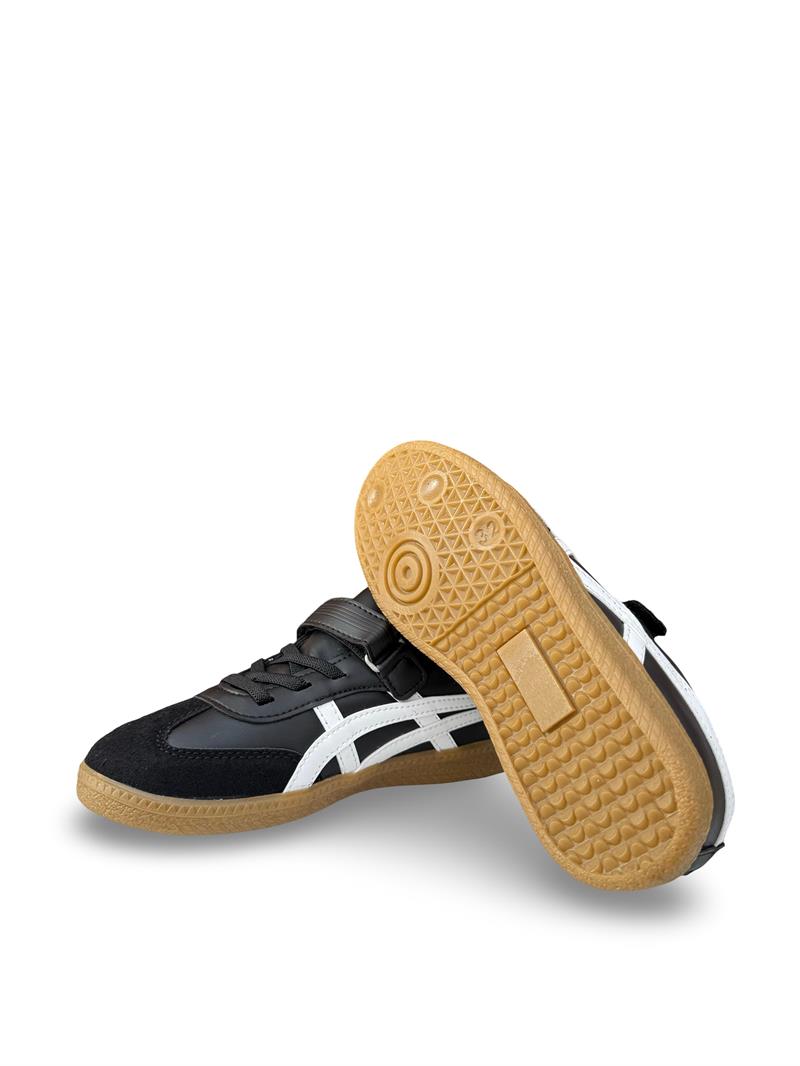 Tayger F6040 Cırtlı Çocuk Spor Sneaker Siyah Beyaz