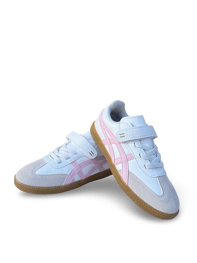 Tayger F6040 Cırtlı Çocuk Spor Sneaker Beyaz Pembe