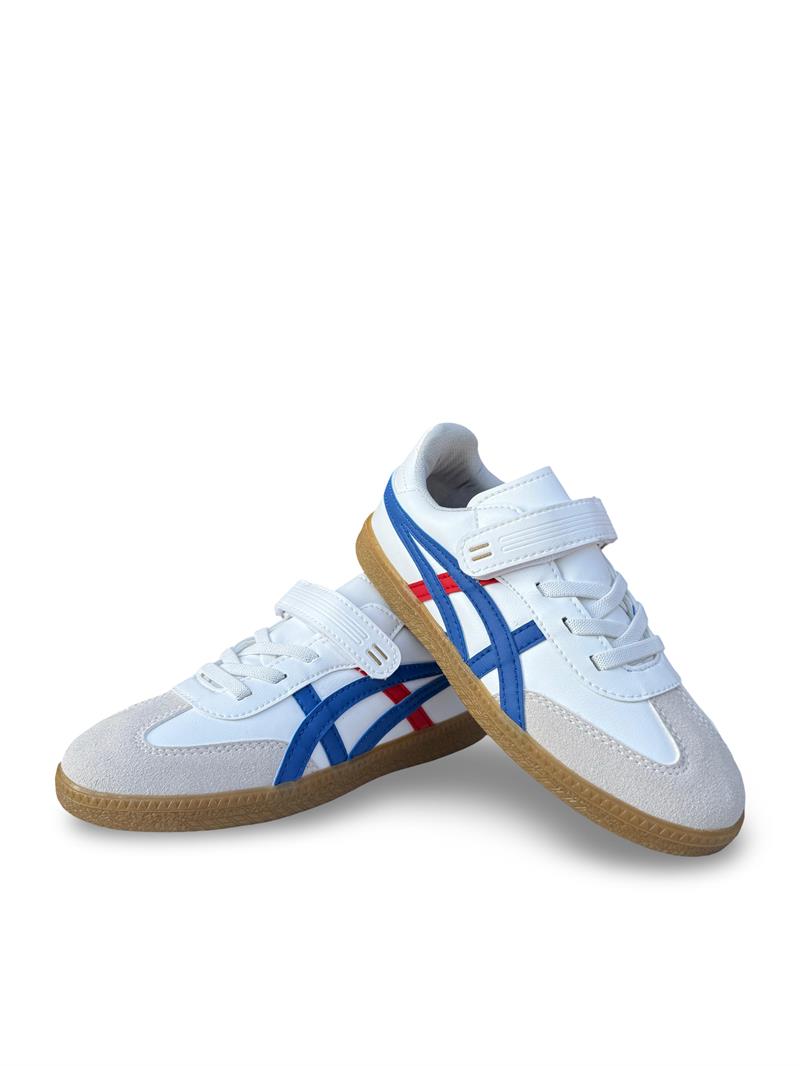 Tayger F6040 Cırtlı Çocuk Spor Sneaker Beyaz Mavi