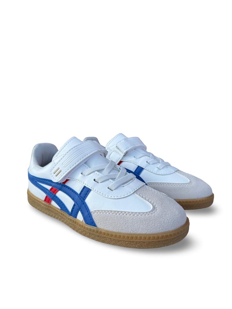 Tayger F6040 Cırtlı Çocuk Spor Sneaker Beyaz Mavi