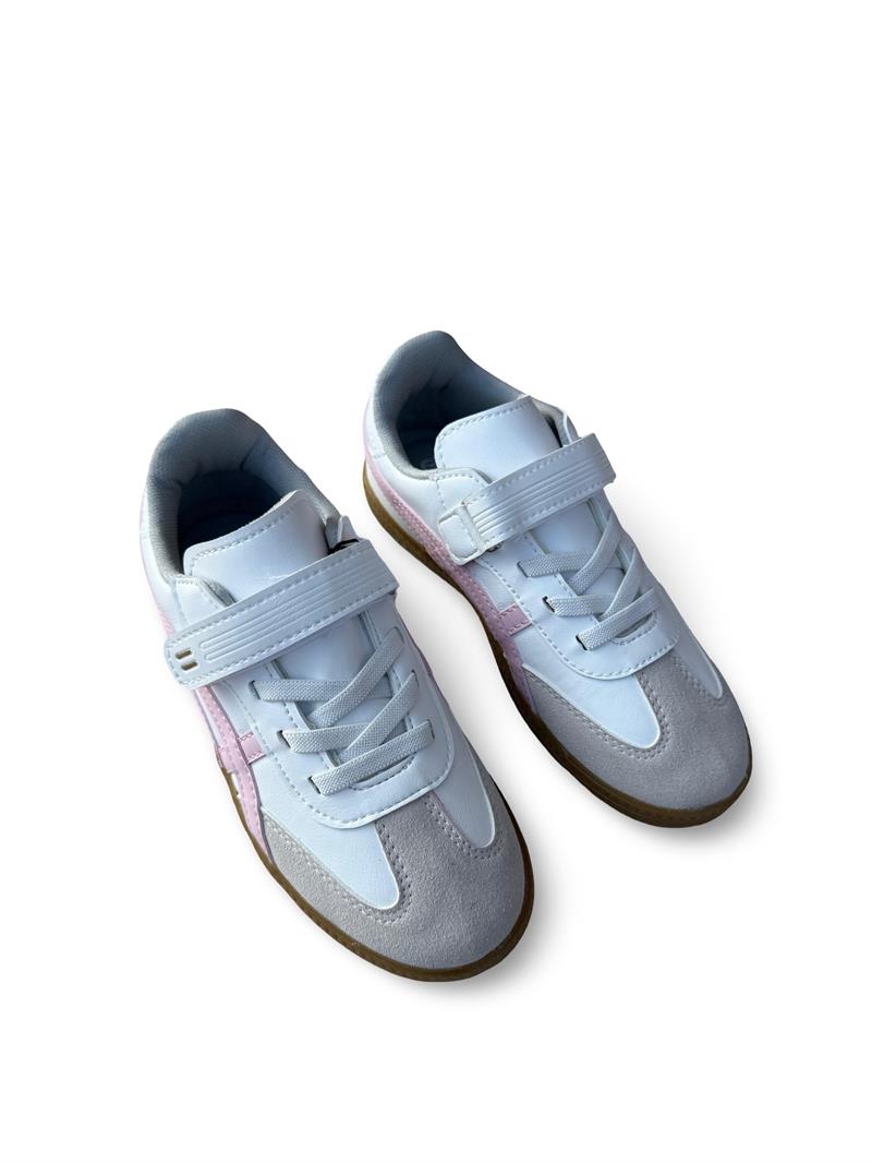 Tayger F6040 Cırtlı Çocuk Spor Sneaker Beyaz Pembe