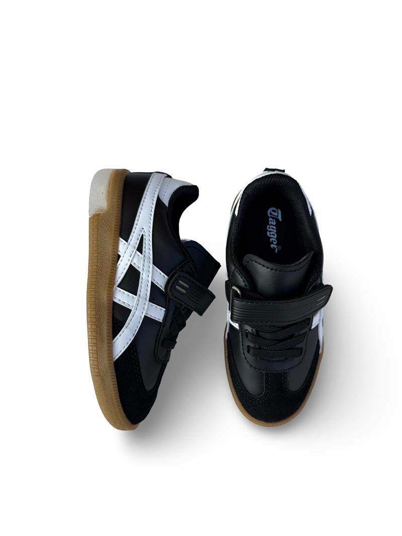 Tayger P5910 Cırtlı Çocuk Spor Sneaker Siyah Beyaz