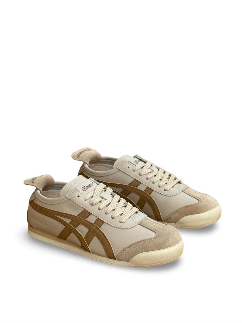 Tayger Z-3232 Hakiki Deri Kadın Spor Sneaker Bej Kahve