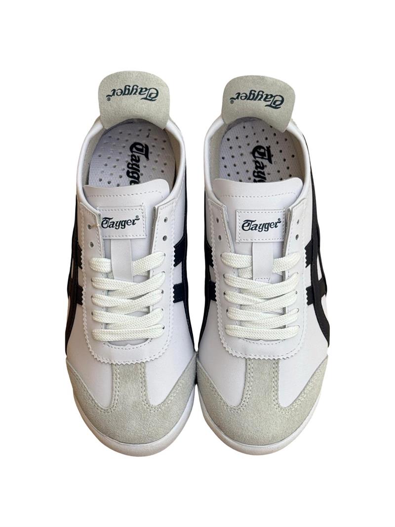 Tayger Z-3232 Hakiki Deri Kadın Spor Sneaker Beyaz Laci