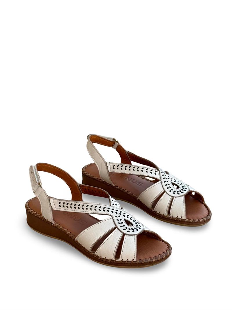 Venüs 2313711Y Hakiki Deri Comfort Taban Kadın Sandalet Bej