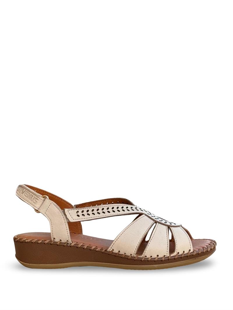 Venüs 2313711Y Hakiki Deri Comfort Taban Kadın Sandalet Bej