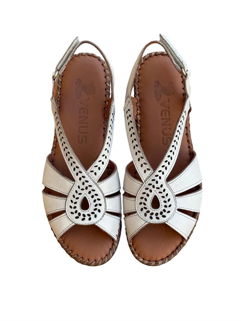 Venüs 2313711Y Hakiki Deri Comfort Taban Kadın Sandalet Bej