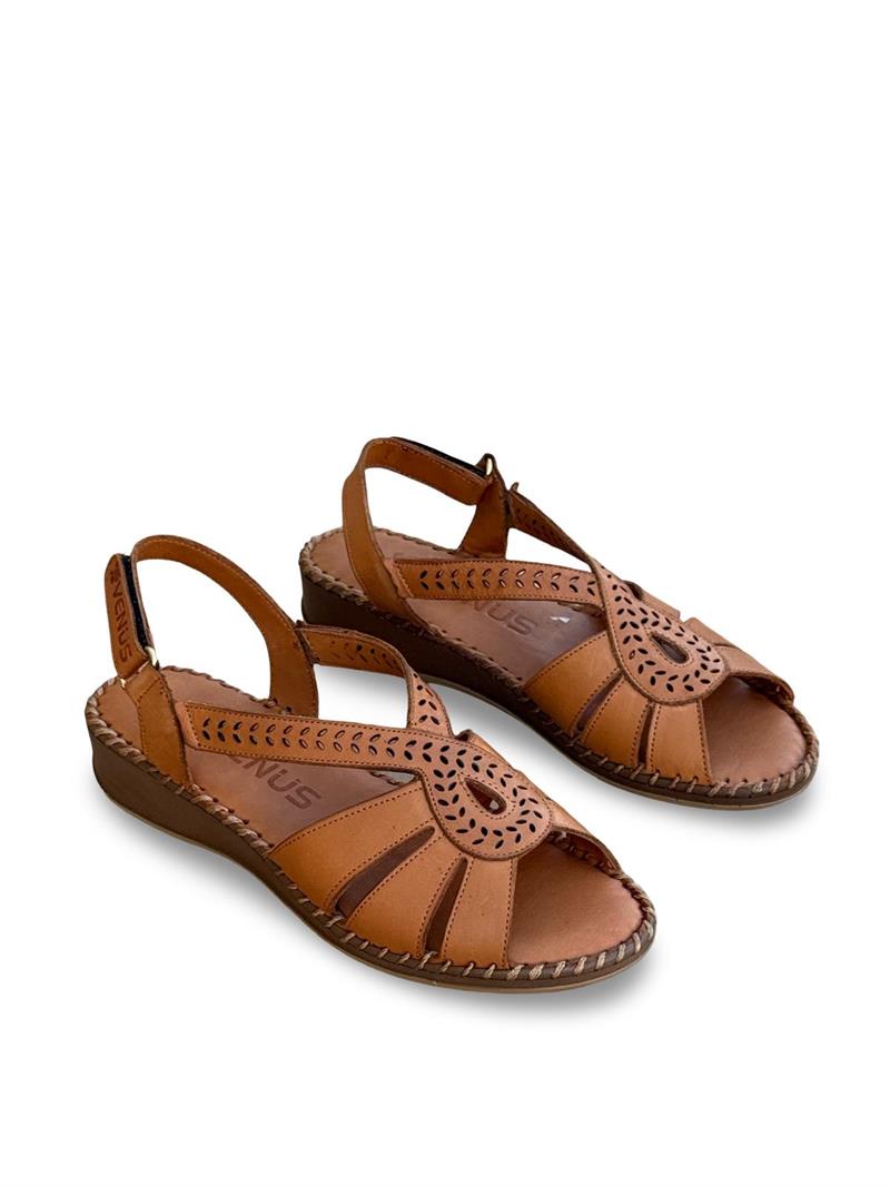 Venüs 2313711Y Hakiki Deri Comfort Taban Kadın Sandalet Taba