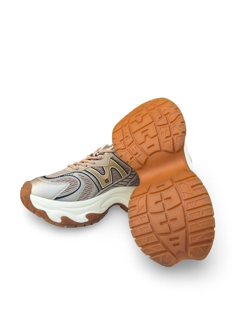 Yalınayak 25Y324 Kadın Yüksek Taban Sneaker Spor Bej