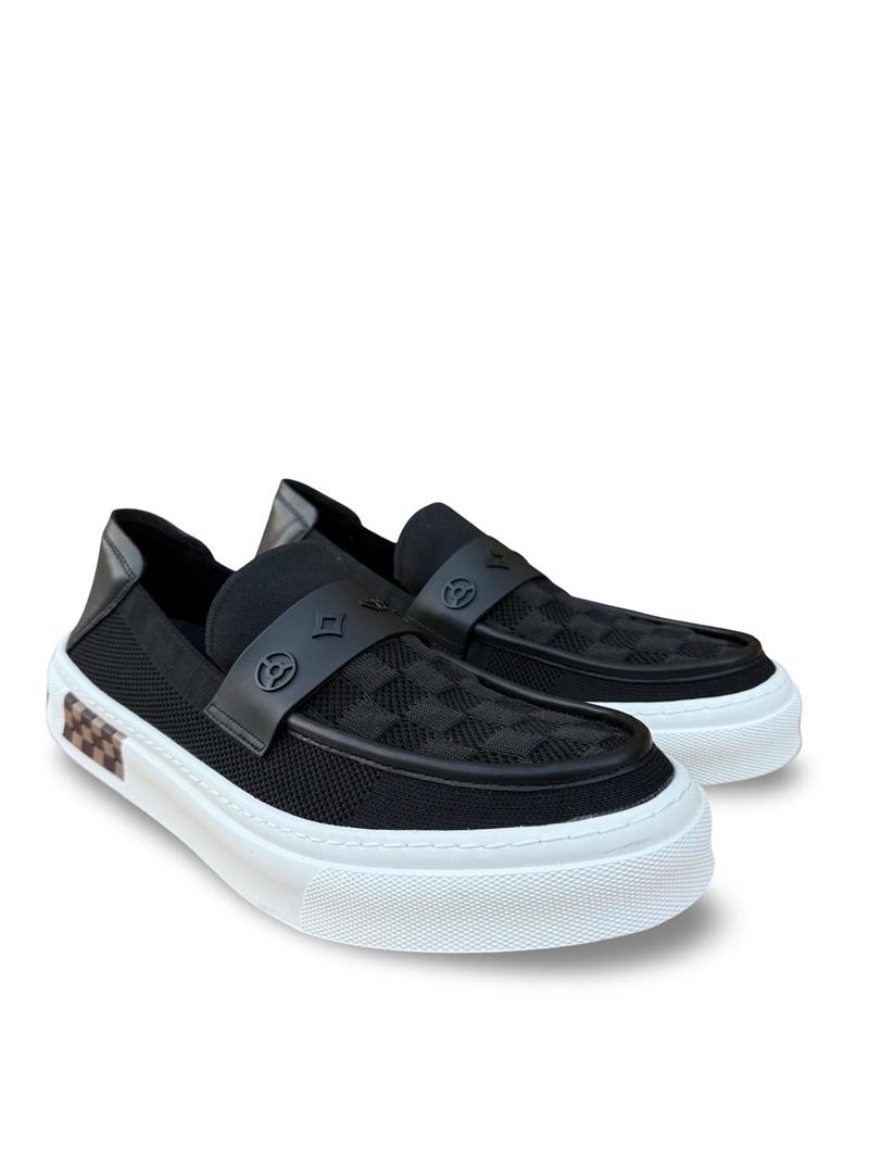 Yalınayak 25Y501-7 Erkek Keten Loafer Siyah