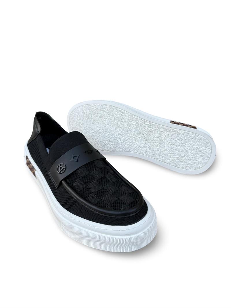 Yalınayak 25Y501-7 Erkek Keten Loafer Siyah