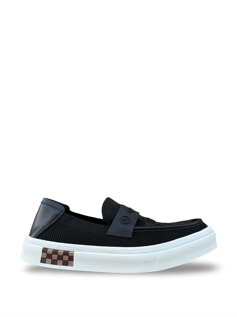Yalınayak 25Y501-7 Erkek Keten Loafer Siyah