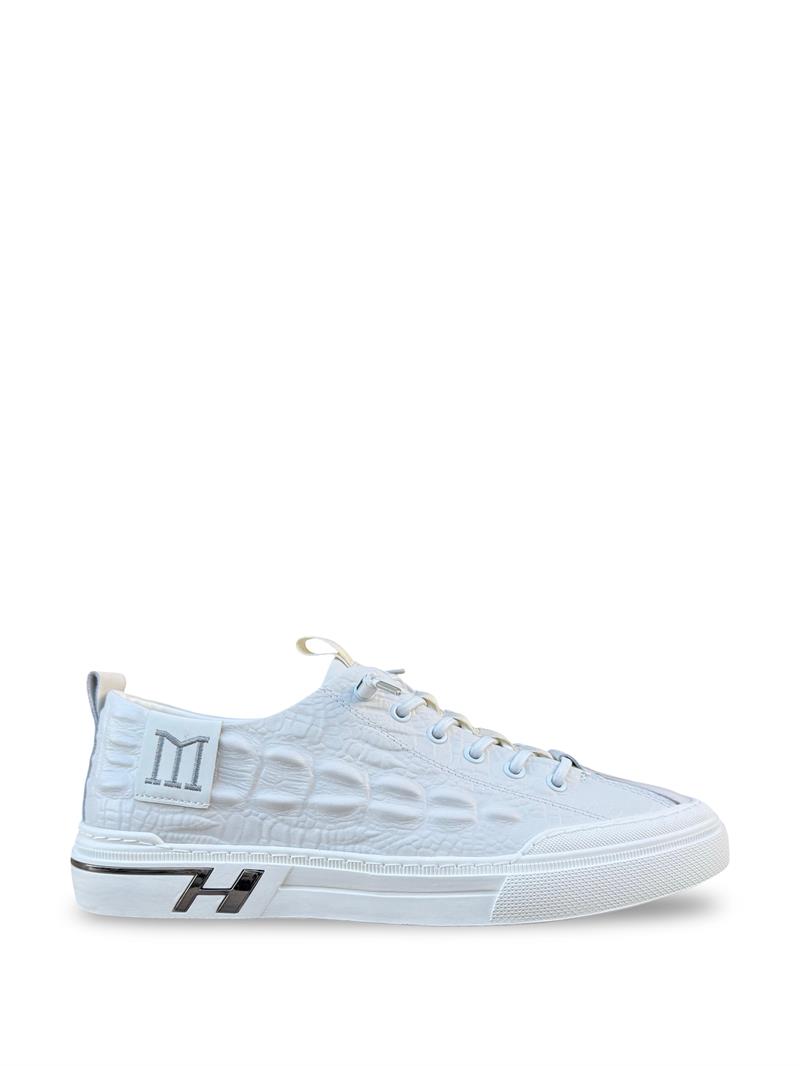 Yalınayak Y510-6 Comfort Taban Erkek Deri  Sneaker Beyaz