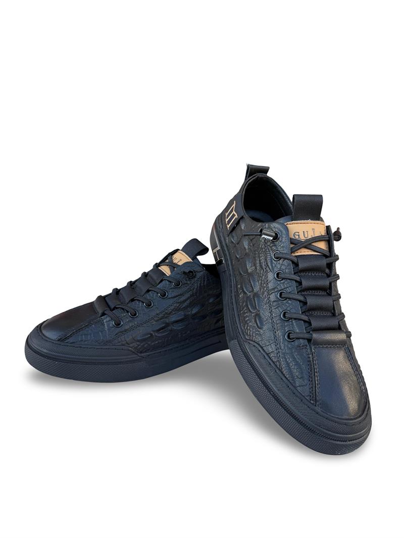 Yalınayak Y510-6 Comfort Taban Erkek Deri  Sneaker Siyah