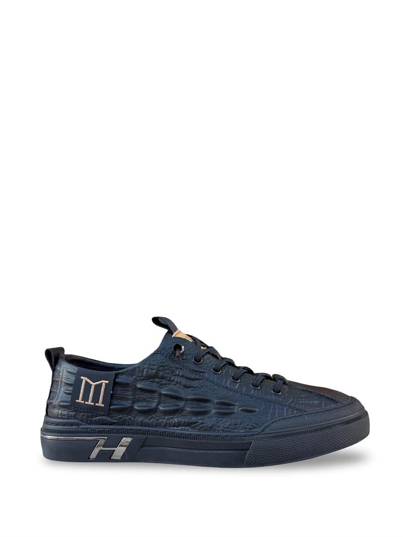 Yalınayak Y510-6 Comfort Taban Erkek Deri  Sneaker Siyah