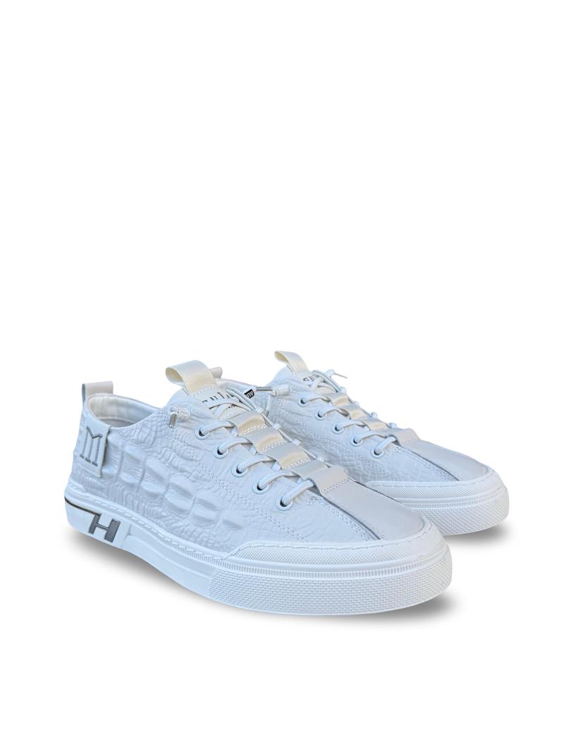 Yalınayak Y510-6 Comfort Taban Erkek Deri  Sneaker Beyaz