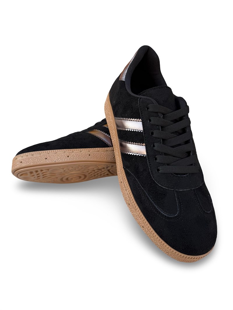 Yalınayak Bdr2027 Kadın Spor Sneaker Siyah Süet