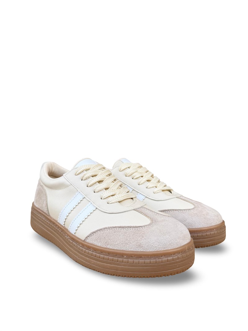 Yalınayak Bdr2028 Kadın Spor Sneaker Bej