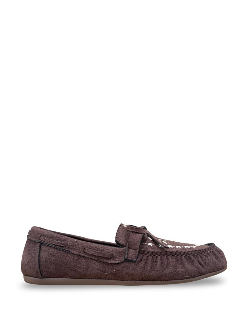 Yalınayak Bdr850 Kadın Loafer Günlük Ayakkabı Kahve Süet